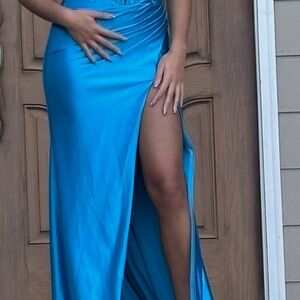 Elegant Blue Prom Dress